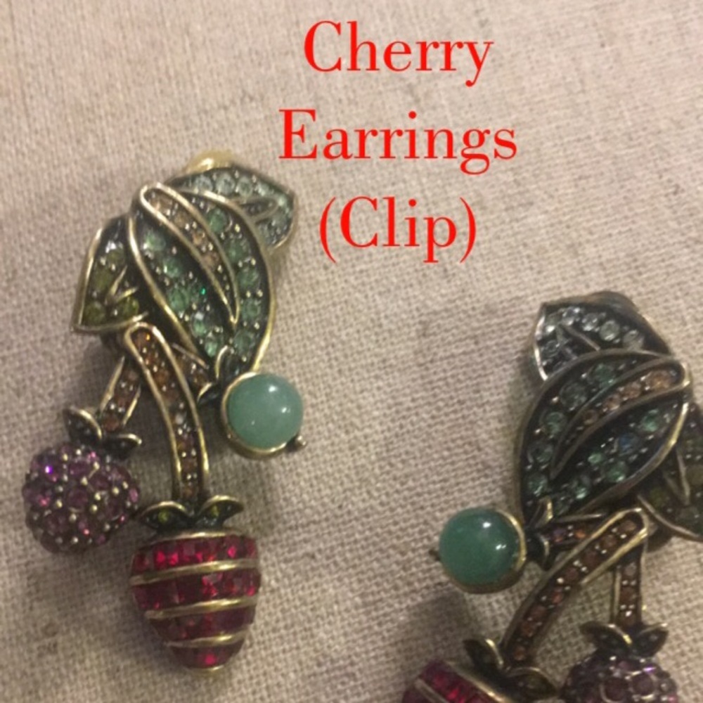Heidi Daus Pretty Cherry Dangle Earrings